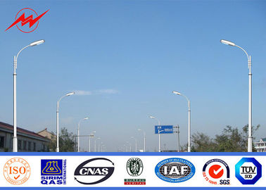 चीन बाहरी 6M डबल हाथ चित्रकारी सड़क प्रकाश के लिए जस्ती इस्पात ध्रुव Q234 सामग्री आपूर्तिकर्ता