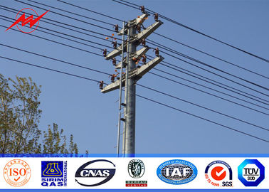 चीन Hot dip galvnaized Electric Power Pole 8m height  for 132KV Transmission Line आपूर्तिकर्ता