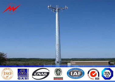 चीन Steel 100ft Mono Pole Mobile Cell Phone Tower / Tapered / Flanged Steel Poles आपूर्तिकर्ता