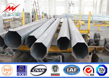 चीन 10m HDG Tapered Galvanised Steel Pole for 11kv Power Transmission / Square आपूर्तिकर्ता