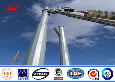चीन 30ft 66kv small height Steel Utility Pole for Power Transmission Line with double arms आपूर्तिकर्ता