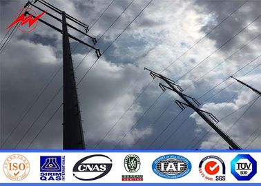 चीन 12sides 8M 2.5KN Steel Utility Pole for transmission power line with top steel plate आपूर्तिकर्ता