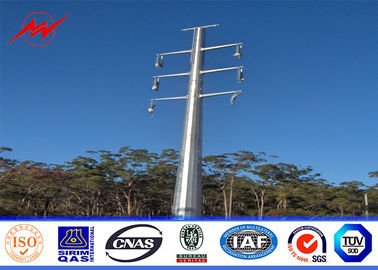 चीन 20M 16KN 4mm thikcness Steel Utility Pole for electrical power line with white powder coating आपूर्तिकर्ता