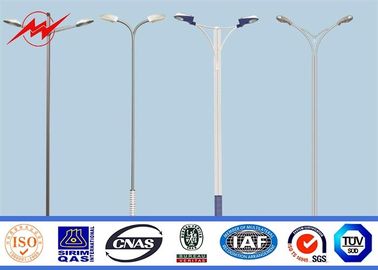 चीन Outdoor Galvanized Steel Utility Poles Street Lights Poles With Double Arm आपूर्तिकर्ता
