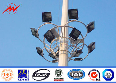 चीन Outside Parking Lot Bitumen High Mast Tower 3mm 25m with Round Lamp Panel आपूर्तिकर्ता