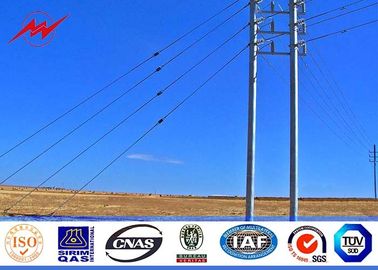 चीन 12m 800Dan Galvanised Steel Poles Transmission Line Poles With Stepped Bolt आपूर्तिकर्ता