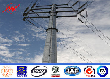 चीन Galvanized Steel Utility Pole 13.4kv Powerful Transmission Line 160 Km / H 30 M / S आपूर्तिकर्ता