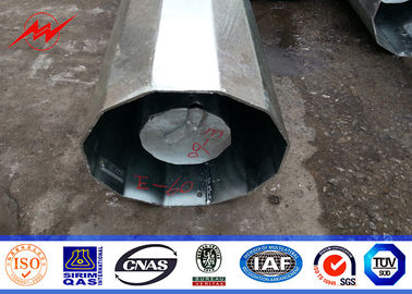 चीन Round Shaped Galvanized Steel Pole 16 Sides With Galvanized Climbing Bolt आपूर्तिकर्ता