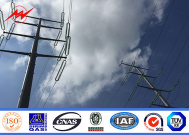 चीन 17M AWS D1.1 Galvanized Steel Pole / Steel Transmission Poles ISO Certification आपूर्तिकर्ता