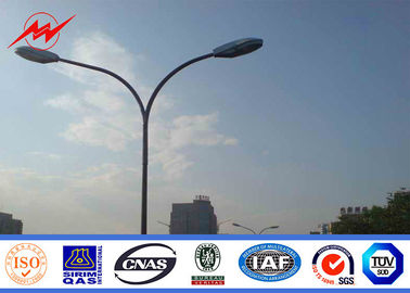 चीन Q345 Hot DIP Galvanized Street Light Poles / Street Lamp Pole With Double Arm 12M आपूर्तिकर्ता