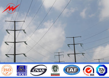 चीन 11.8m 10 KN Electrical Power Pole Q345 Material Steel Transmission Line Poles आपूर्तिकर्ता