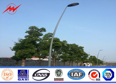 चीन Street Lighting Single Bracket Parking Light Poles 6m Height Steel 3mm Thickness आपूर्तिकर्ता