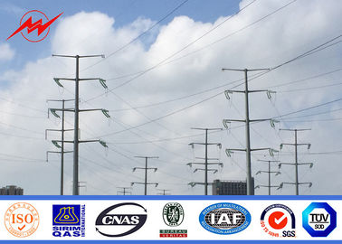 चीन 9 - 17m Hot Dip Galvanized Electrical Power Pole With Arms ISO 9001 Certificate आपूर्तिकर्ता