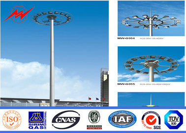 चीन 15 - 30 M Q345 Steel Tubular Pole Stadium High Mast Lighting Pole With 16 Lights आपूर्तिकर्ता