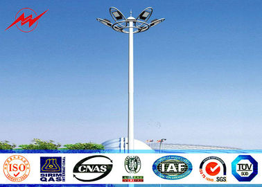 चीन 45m Galvanized High Mast Tower 100w - 5000w For Airport / Seaport , Single Or Double Arm आपूर्तिकर्ता