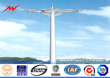 चीन Q345 Octagonal Stadium Light High Mast Tower 10 200W HPS Lights With Raising System आपूर्तिकर्ता