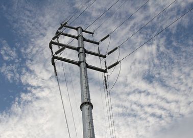 चीन High Voltage 10 Kv - 220 Kv Utility Power Poles Tapered 15m 17m Metal Utility Poles आपूर्तिकर्ता