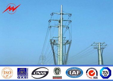 चीन Electrical 3 Sections Hot Dip Galvanized Power Pole With Arms Drawings 17m Height आपूर्तिकर्ता