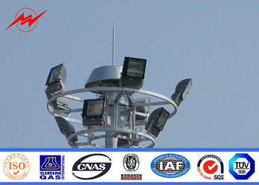 चीन octagonal steel galvanization high mast light pole with platform 20 - 50 metres आपूर्तिकर्ता