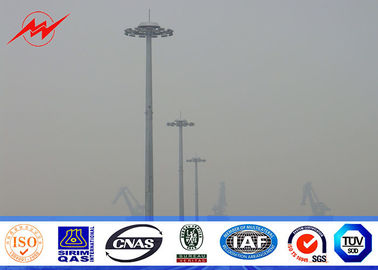 चीन स्टेडियम प्रकाश के लिए मंच ब्रैकेट शाखा के साथ जस्ती अष्टकोणीय 45M उच्च मस्त लाइट ध्रुव आपूर्तिकर्ता