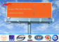 एकल पक्षीय आउटडोर इस्पात एलईडी विज्ञापन बोर्ड प्रदर्शन 12M-30M ऊँचाई आपूर्तिकर्ता