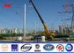 16sides 8m 5KN Steel Utility Pole for overhead transmission line power with anchor bolt आपूर्तिकर्ता