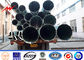 Round 15M Galvanized Steel Electric Power Poles 3.5mm for Power Transmission आपूर्तिकर्ता