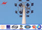 Powder Coating Flanged 20m High Mast Poles , Plaza / Garden Lighting Pole आपूर्तिकर्ता