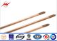 High Conductivity Copper Ground Rod 1/2&quot; 5/8&quot; 3/4&quot; Threaded Flat Pointed आपूर्तिकर्ता