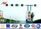 Solar Steel Transmission Poles Warning Light EMK USU96 For Road Safety आपूर्तिकर्ता