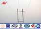 Round Galnvanized Bitumen 11m Electrical Power Poles For Transmission Line आपूर्तिकर्ता