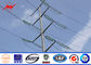 Galvanized 12M 10KN Electrical Power Pole For Transmission Distibution Line आपूर्तिकर्ता