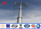 10M 1200DAN Galvanized Steel Transmission Power Pole Conical 5mm Thickness आपूर्तिकर्ता