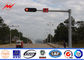 Galvanized Durable 8m Standard Traffic Light Pole With Double Arm / Single Arm आपूर्तिकर्ता