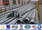26.5M 5mm Steel Thickness Galvanized Steel Light Tension Electric Pole With Steel Channel Cross Arm आपूर्तिकर्ता