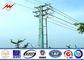 Electrical 3 Sections Hot Dip Galvanized Power Pole With Arms Drawings 17m Height आपूर्तिकर्ता