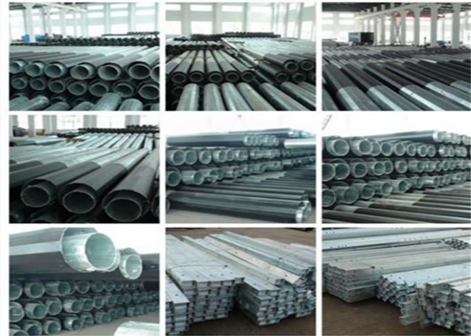 Polygonal 70FT 69kv Metal Steel Utility Poles Galvanized Structure Surface Treatment ASTM A123 Standard 2