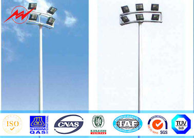 चीन 12 sides 40M High Mast Pole Gr50 material with round panel 8 lights आपूर्तिकर्ता