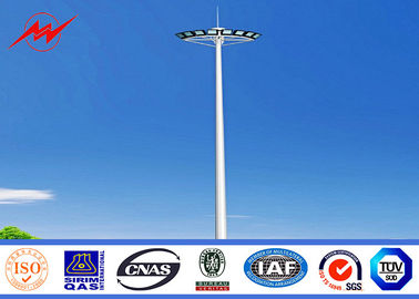 चीन Golden Color 15m Welding High Mast Lighting Poles For Airport / School / Villas आपूर्तिकर्ता