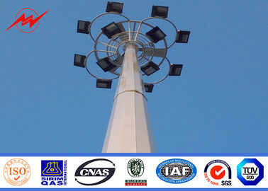 चीन Slip Joint Bitumen 3mm 20m High Mast Light Poles with Round Lamp Panel आपूर्तिकर्ता