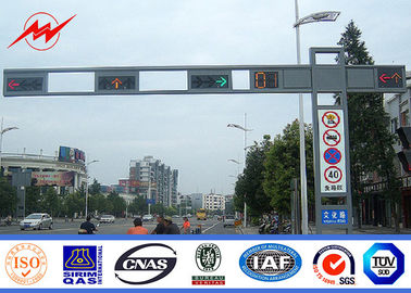 चीन Q235 Frame polygonal / Round Highway Road Sign Board With Single Arm आपूर्तिकर्ता