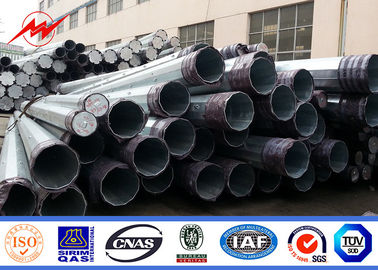 चीन Outdoor ISO 14M Steel Transmission Pole Bitumen With Two Cross Arm आपूर्तिकर्ता