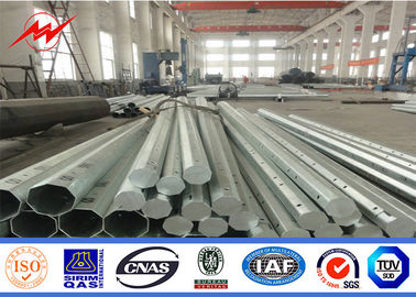 चीन 340 DaN Conical Hot - Galvanized Rolled Steel Power Pole Anti Corrosion 10 KV - 550 KV आपूर्तिकर्ता