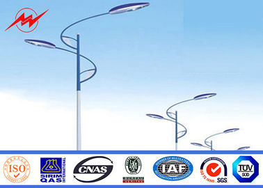 चीन Solar Power System Street Light Poles With Single Arm 9m Height 1.8 Safety Factor आपूर्तिकर्ता