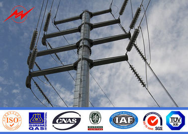 चीन 25ft - 90ft Galvanized Steel Utility Power Poles 1280kg Load For Power Distribution आपूर्तिकर्ता
