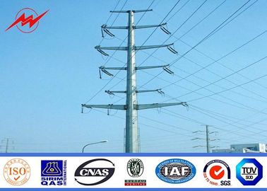 चीन AWS D1.1 16m 69kv Power Line Pole / Steel Utility Poles For Mining Industry आपूर्तिकर्ता