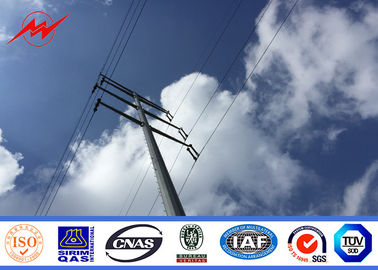 चीन 12m Height Spray Paint Galvanised Steel Poles For Transmission Equipment आपूर्तिकर्ता