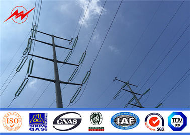 चीन 100KV Electric Transmission Line Steel Galvanized Pole , Electrical Power Poles आपूर्तिकर्ता