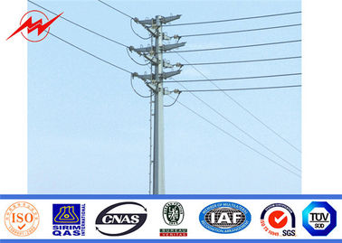 चीन 12m Hot Dip Galvanization , Double Circuit Steel Power Pole For Electrical Transmission आपूर्तिकर्ता