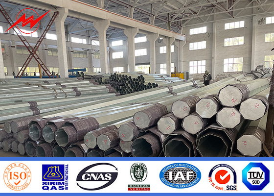 चीन एनपीसी मानक जस्ती स्टील पावर पोल 5 मिमी Q235/Q345 सामग्री के साथ आपूर्तिकर्ता